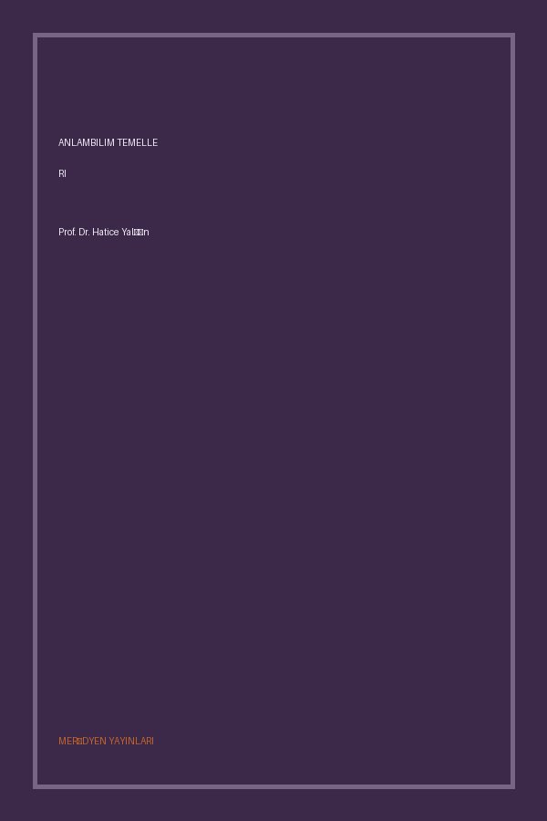 Foundations of Semantics