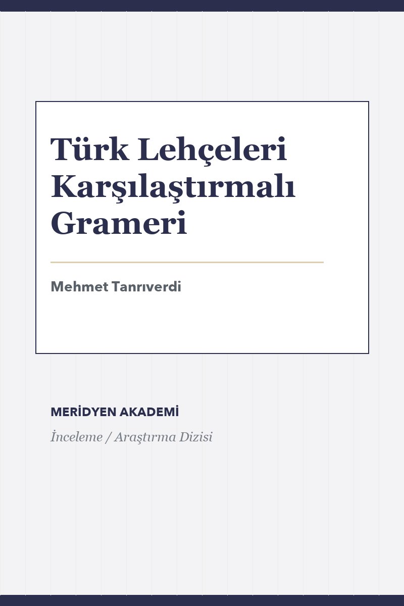 Türk Lehçeleri Karşılaştırmalı Grameri