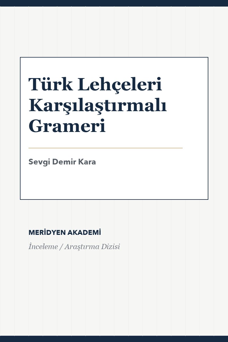 Türk Lehçeleri Karşılaştırmalı Grameri